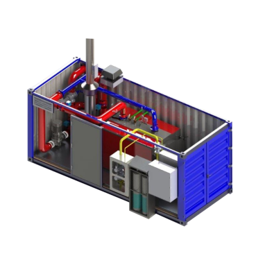 Container chaufferie biogaz